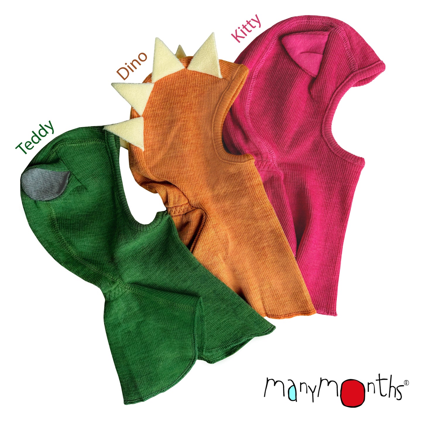 ManyMonths Elephant Hood with Bunny Ears UNiQUE - Dusty Grape (100% wool)