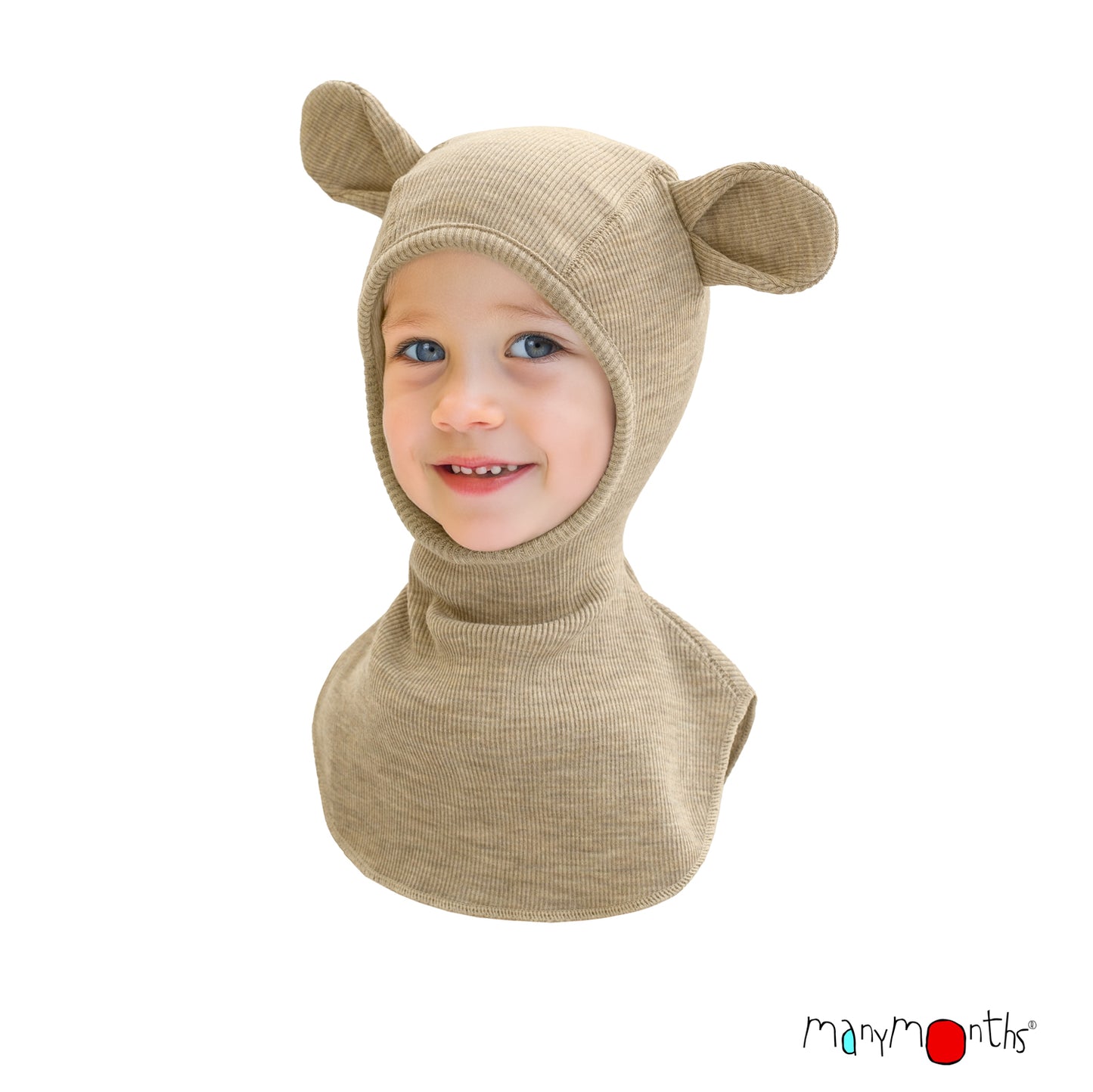 ManyMonths Elephant Hood with Teddy Ears UNiQUE - Driftwood Taupe (100% wool)