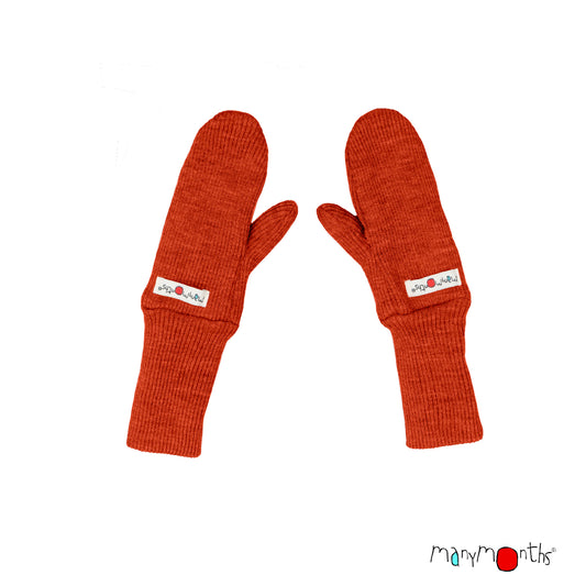 ManyMonths Long Cuff Mittens - Rich Amber  (100% wool)