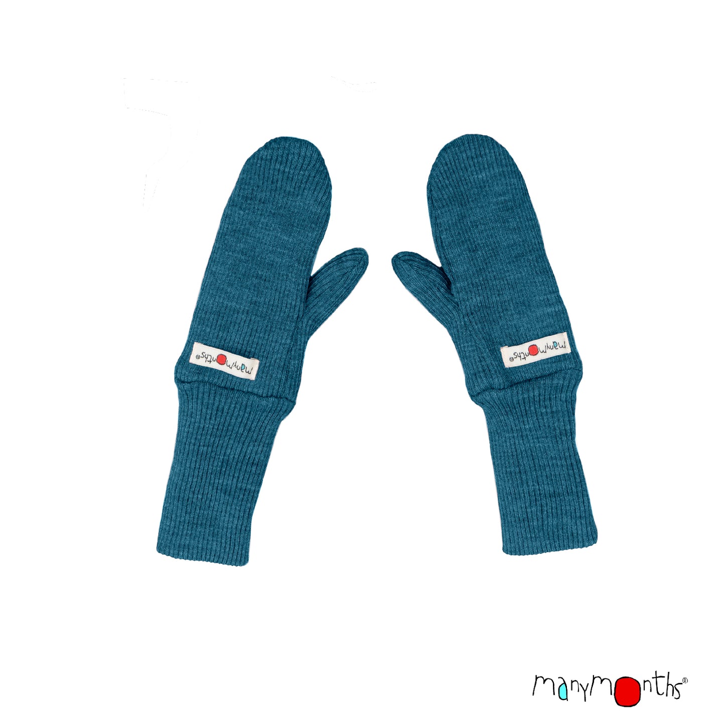ManyMonths Long Cuff Mittens - Seabreeze Teal (100% wool)