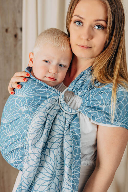 LennyLamb Ring Sling - Lotus Blue 100% linen