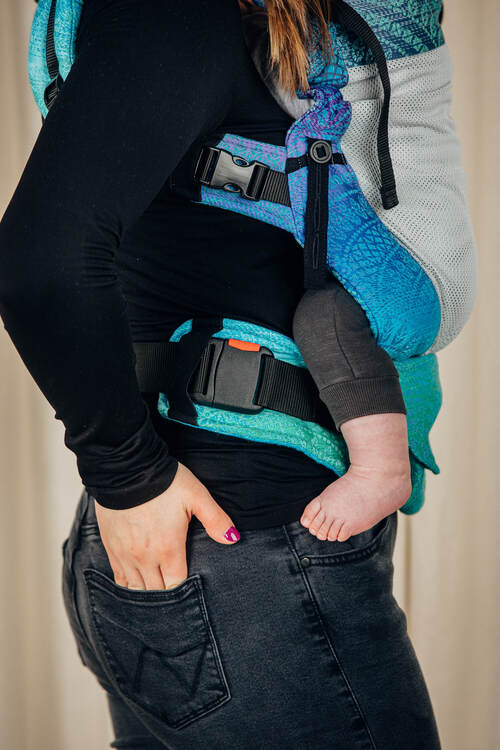 Lenny Lamb UpGrade Buckle Carrier met mesh - Peacock's Tail Fantasy