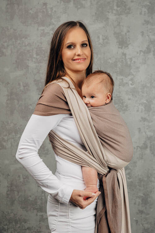 LennyLamb Woven Wrap - Baby Caffe Latte