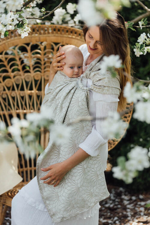 LennyLamb Ring Sling - Lotus Natural 100% linen