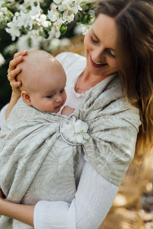 LennyLamb Ring Sling - Lotus Natural 100% linen