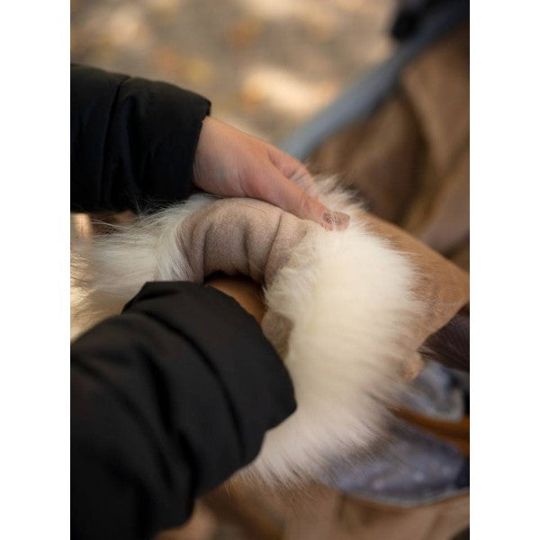 Kinder Hop Stroller Mittens - Caramel Teddy