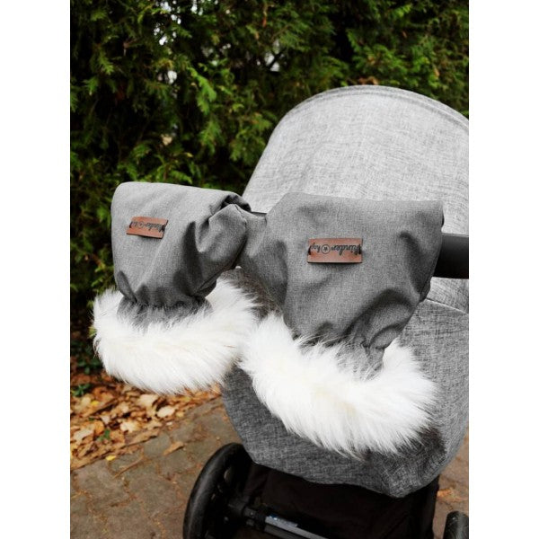 Kinder Hop Stroller Mittens - Softshell Grey